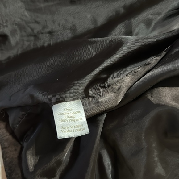 Caslon Woman’s Button-Up Brown 100% Brushed Leather Jacket - Picture 8 of 12